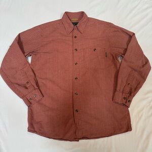 Royal Robbins Men’s Gingham Plaid Outdoor Travel Shirt - Medium